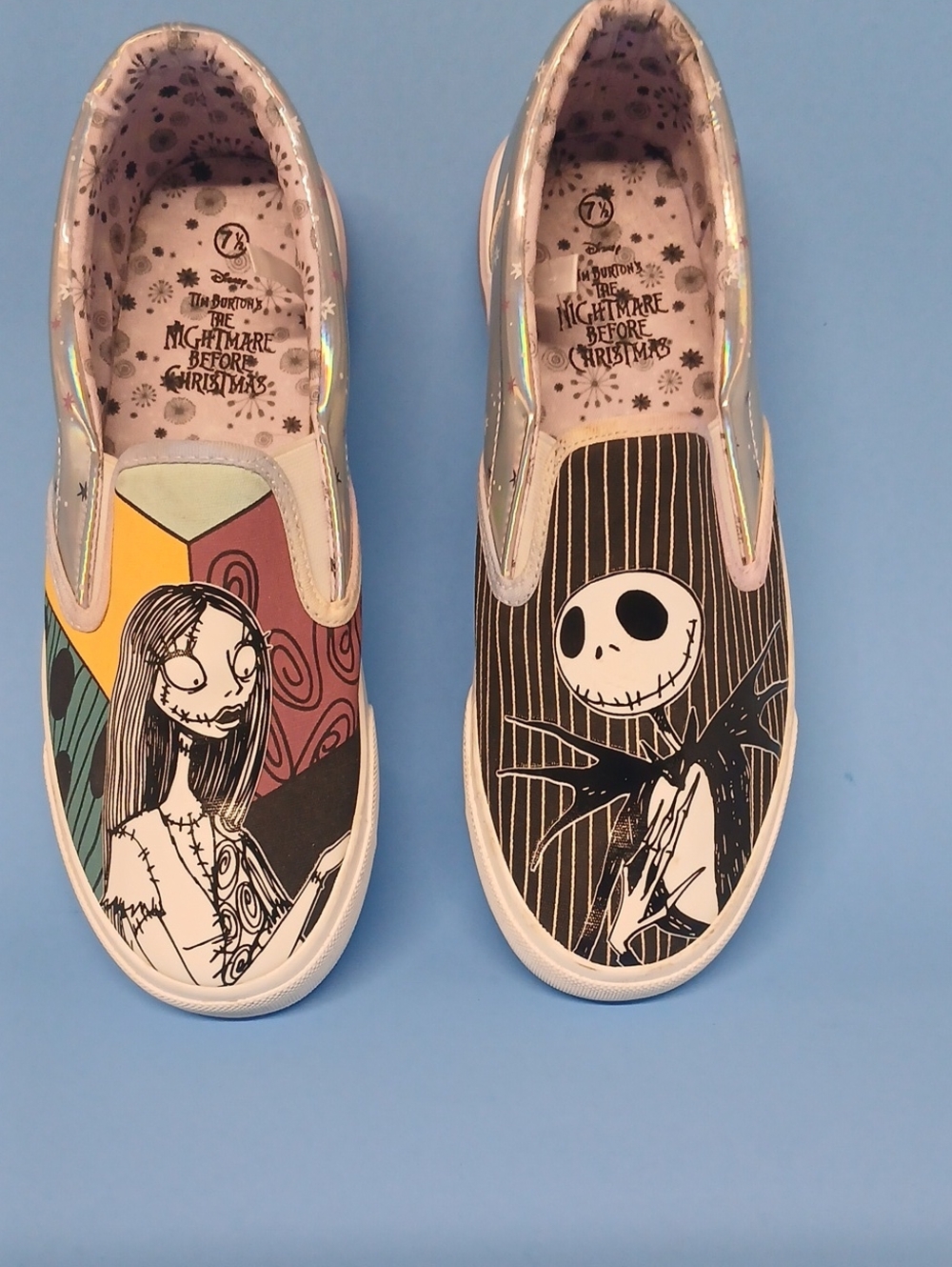 The Nightmare Before Christmas Men's Slip-On Shoes - Size 7.5